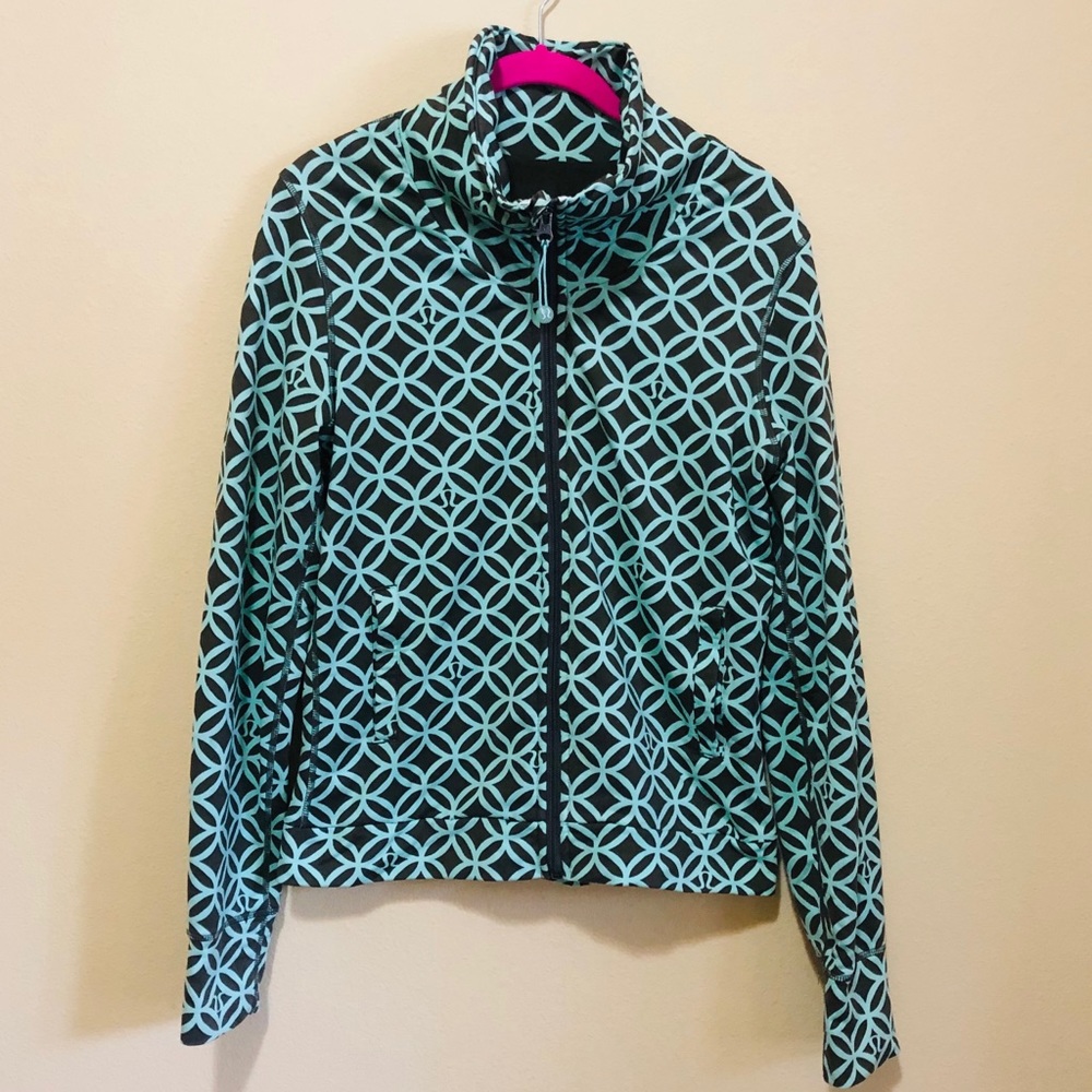 Lululemon women’s zip up light/green gray jacket